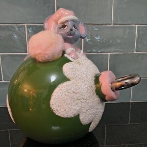 Green and Pink Mouse Ornament